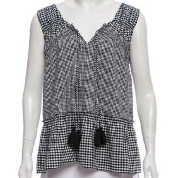 NEW! Derek Lam 10 Crosby sz 4 Plaid Top - Picture 5 of 6